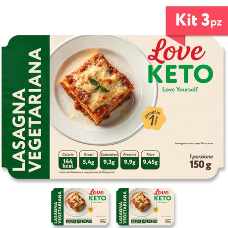 Love Keto Lasagna Proteica Vegetariana 150 Grammi