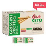 Love Keto Grissini Proteici Gusto Naturale 4 Confezioni Da 30 Grammi