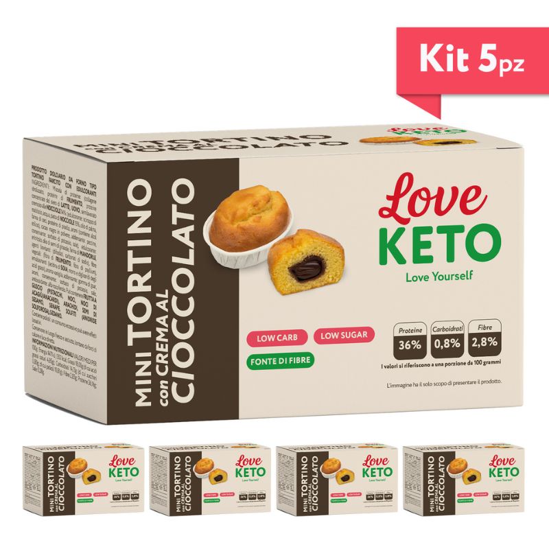 Love Keto Mini Tortino Con Crema Al Cioccolato 3 Confezioni Da 36 Grammi