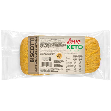 Love Keto Biscotti Proteici Vaniglia e Limone 50 Grammi