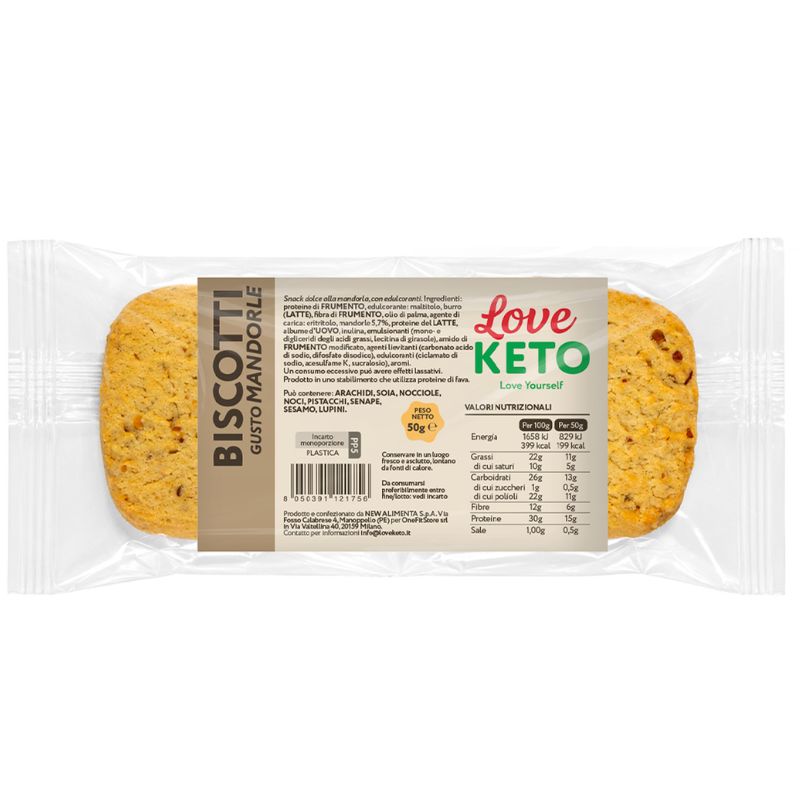 Love Keto Biscotti Proteici Mandorla 50 Grammi