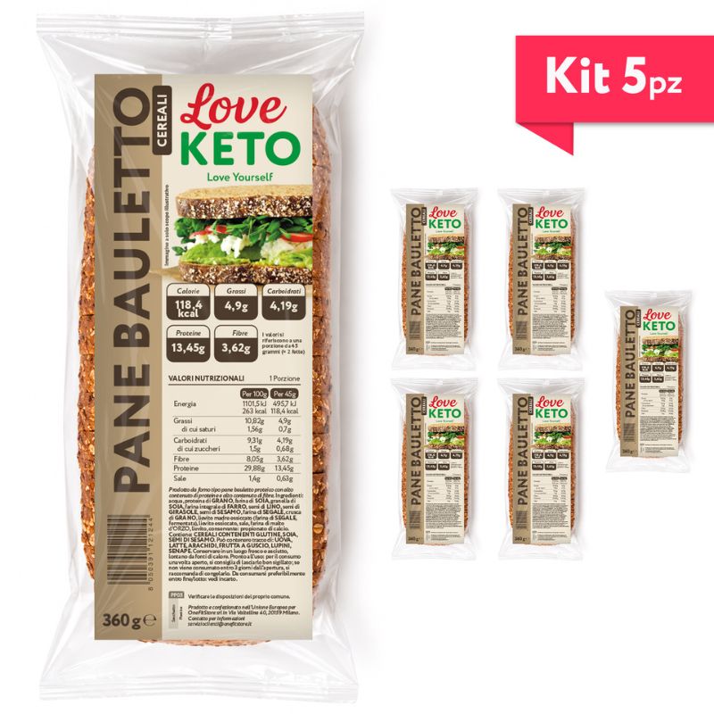 Love Keto Pane Bauletto Cereali 360 Grammi