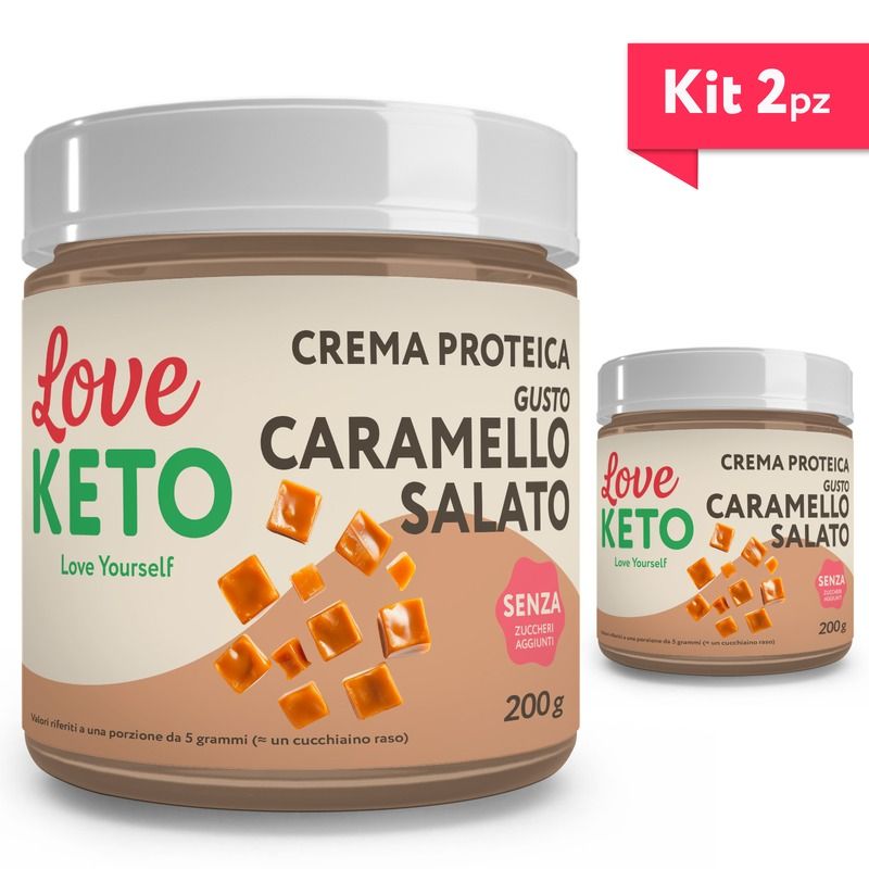 Love Keto Crema Proteica Gusto Caramello Salato 200 Grammi