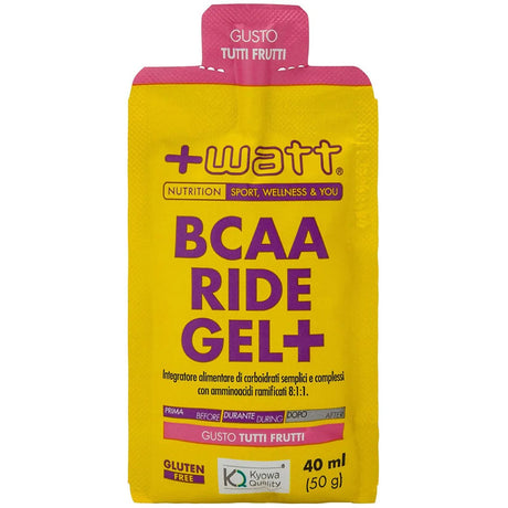 +WATT BCAA RIDE GEL+ 1 BUSTINA DA 40 ML GUSTO TUTTI FRUTTI