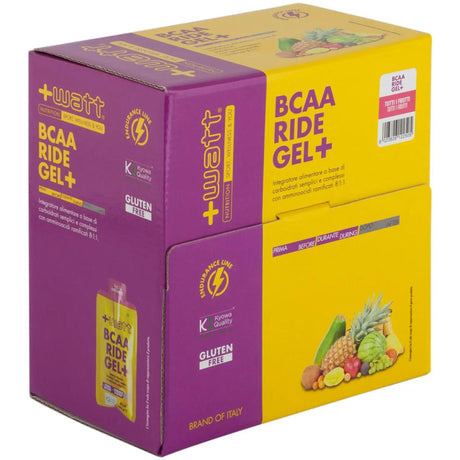 +WATT BCAA RIDE GEL+ 30 BUSTINE DA 40 ML GUSTO TUTTI FRUTTI