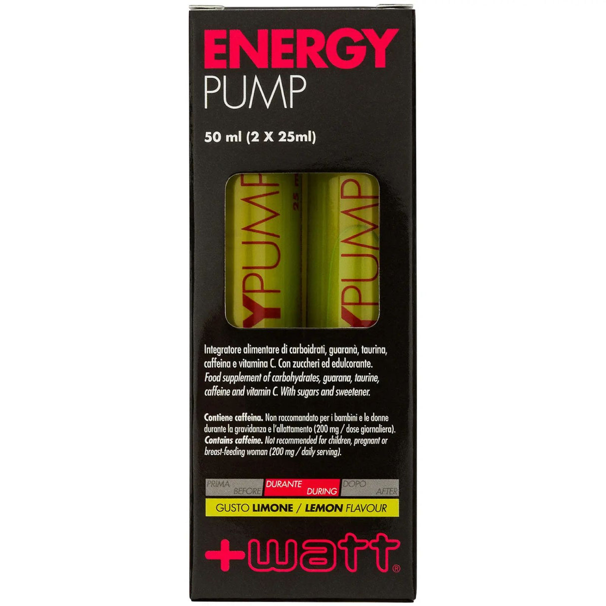 +WATT ENERGY PUMP 2 FIALE DA 25 ML GUSTO LIMONE