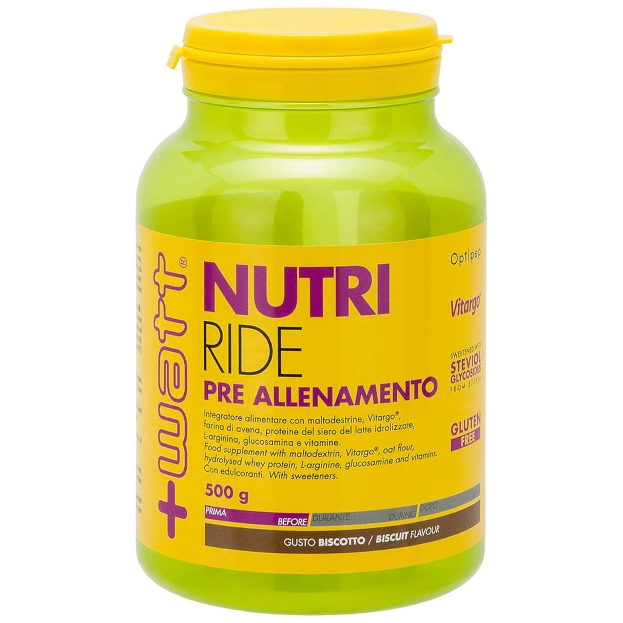 +WATT NUTRI RIDE PRE ALLENAMENTO 500 GRAMMI GUSTO BISCOTTO
