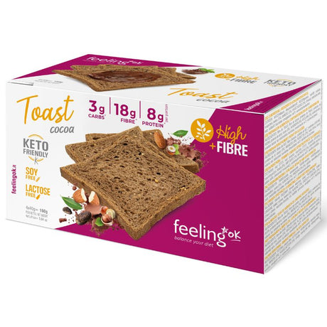 FEELING OK TOAST OPTIMIZE CACAO 4 CONFEZIONI DA 40 GRAMMI