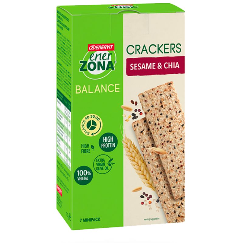 ENERZONA CRACKERS 40-30-30 BOX DA 7 MINIPACK DA 25 GRAMMI