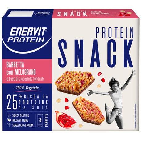 ENERVIT PROTEIN SNACK BOX 8 BARRETTE DA 25 GRAMMI GUSTO MELOGRANO