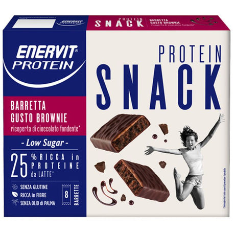 ENERVIT PROTEIN SNACK BOX 8 BARRETTE DA 30 GRAMMI GUSTO BROWNIE