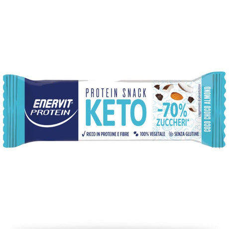 ENERVIT PROTEIN SNACK KETO 1 BARRETTA DA 35 GRAMMI GUSTO COCO CHOCO ALMOND