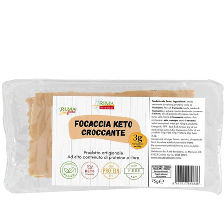 Rima Benessere Focaccia Keto Croccante 75 Grammi