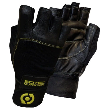 Scitec Nutrition Guanti Palestra Yellow Leather Style