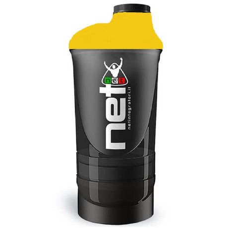 NET INTEGRATORI SMART SHAKER CON 3 SCOMPARTI GIALLO