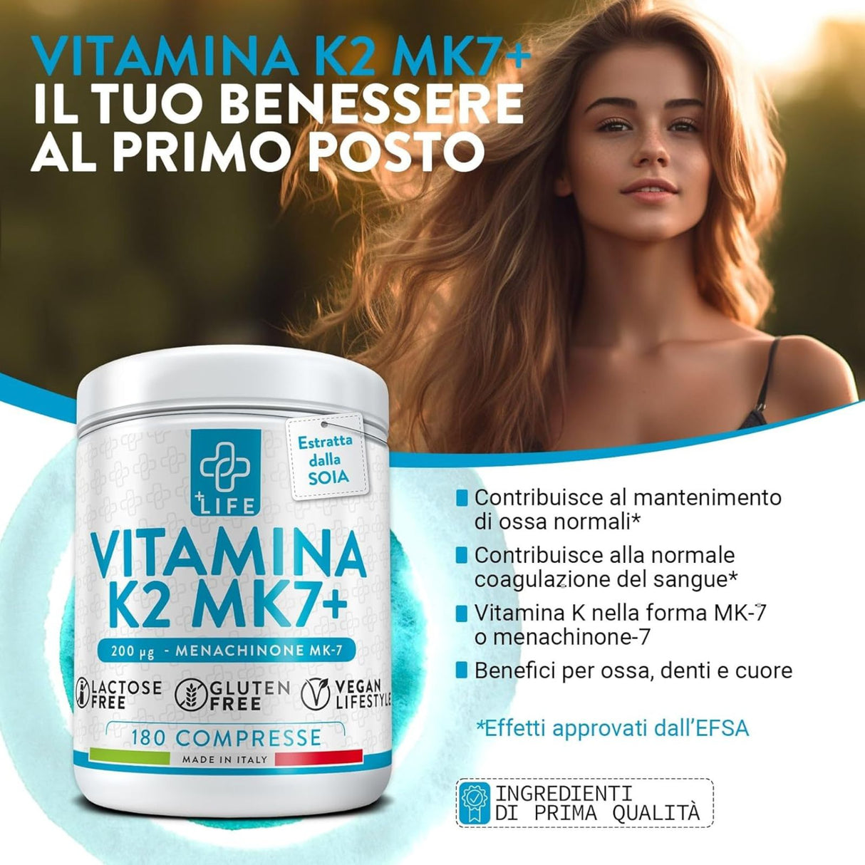 +Life Vitamina K2 MK7+ 180 Compresse