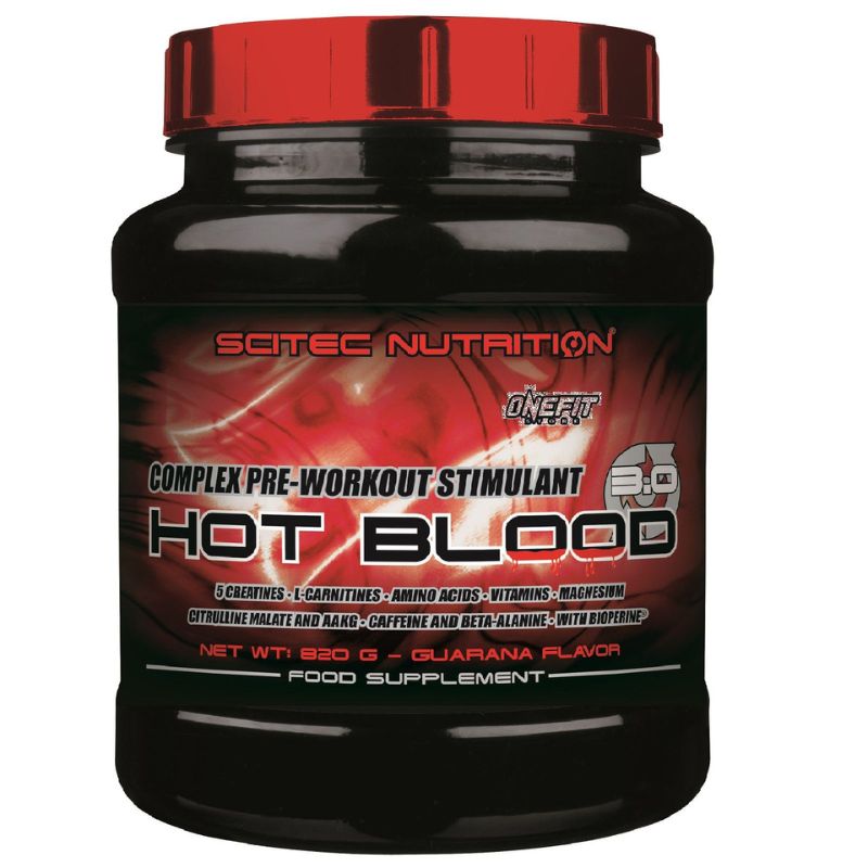 SCITEC HOT BLOOD 3.0 820gr. PRE ALLENAMENTO CREATINA ARGININA CARNITINA TAURINA