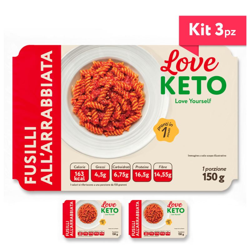 Love Keto Fusilli Proteici All'Arrabbiata 150 Grammi