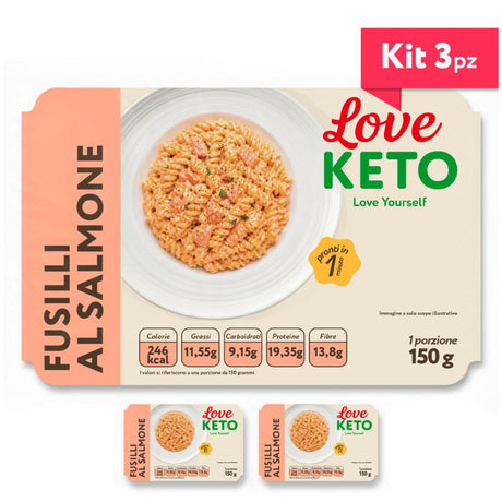 Love Keto Fusilli Proteici Al Salmone 150 Grammi