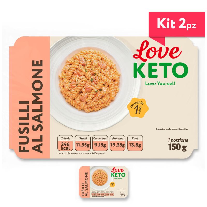 Love Keto Fusilli Proteici Al Salmone 150 Grammi