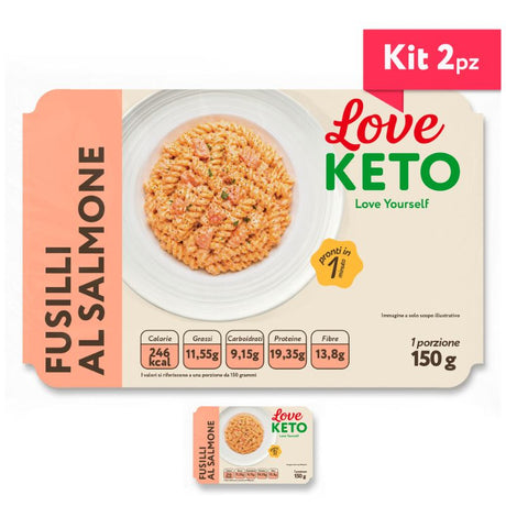 Love Keto Fusilli Proteici Al Salmone 150 Grammi