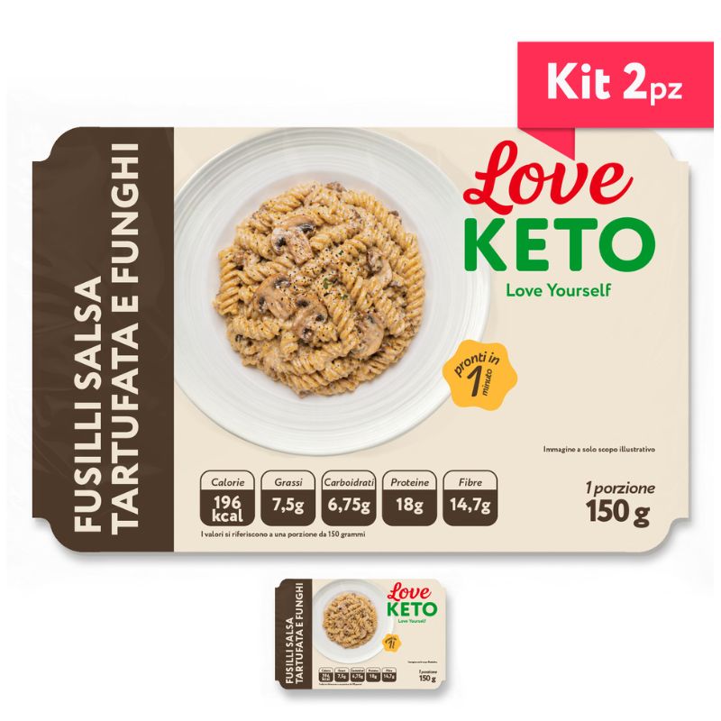 Love Keto Fusilli Proteici Salsa Tartufata E Funghi 150 Grammi