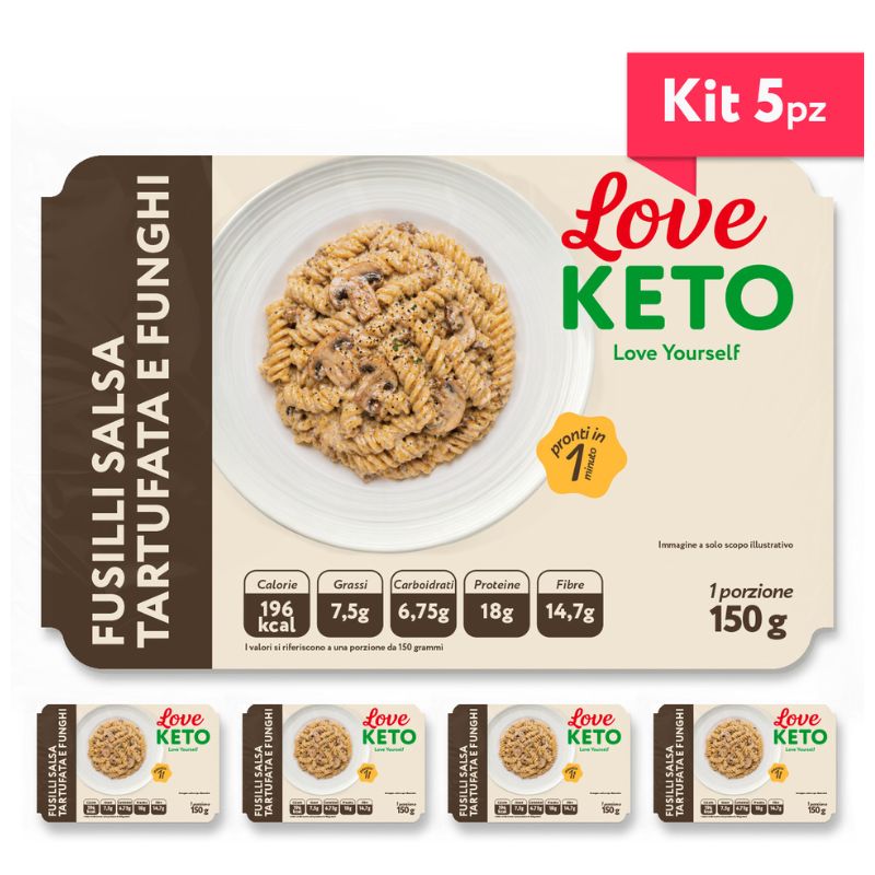 Love Keto Fusilli Proteici Salsa Tartufata E Funghi 150 Grammi