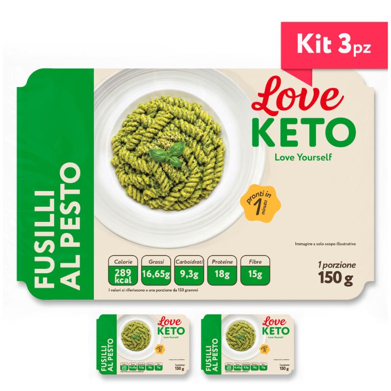 Love Keto Fusilli Proteici Al Pesto 150 Grammi