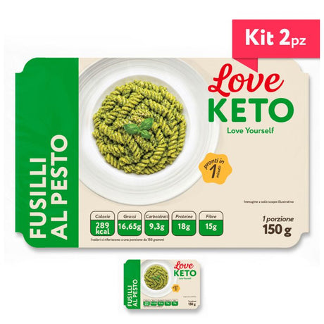 Love Keto Fusilli Proteici Al Pesto 150 Grammi