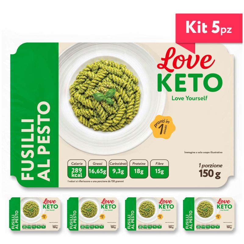 Love Keto Fusilli Proteici Al Pesto 150 Grammi