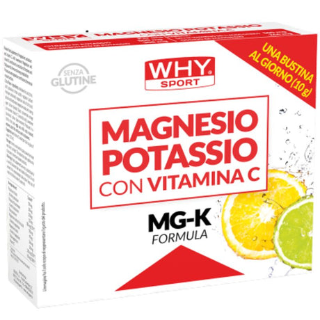 WHY SPORT MAGNESIO  E  POTASSIO  + VITAMINA  C 10 BUSTINE DA 10 GRAMMI