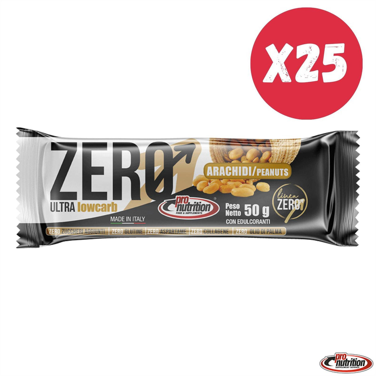 PRONUTRITION ZERO ULTRA LOWCARB 25 BARRETTE DA 50 GRAMMI