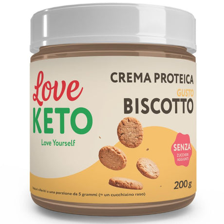 Love Keto Crema Proteica Gusto Biscotto 200 Grammi