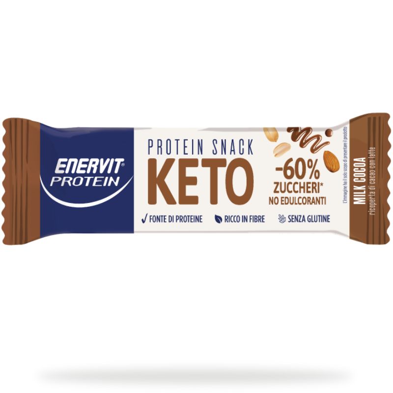 Enervit Protein Snack Keto 1 Barretta Da 35 Grammi Gusto Cioccolato Al Latte
