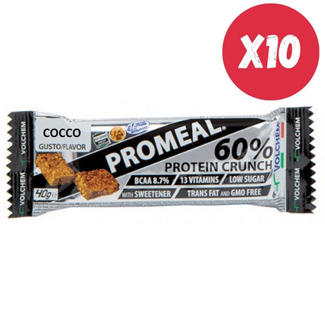 VOLCHEM PROMEAL PROTEIN CRUNCH 60% 10 BARRETTE DA 40 GRAMMI