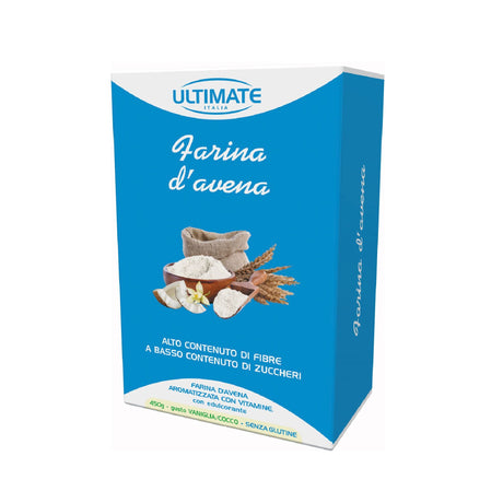 Ultimate Italia Farina D'avena Aromatizzata 450 Grammi Gusto Vaniglia-Cocco