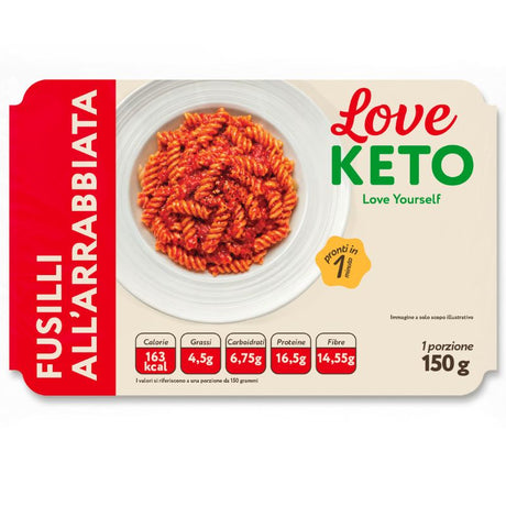 Love Keto Fusilli Proteici All'Arrabbiata 150 Grammi