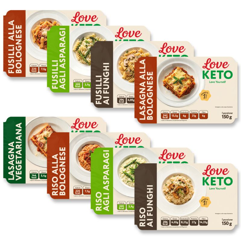 Love Keto Kit Dieta Chetogenica 8 Piatti Pronti