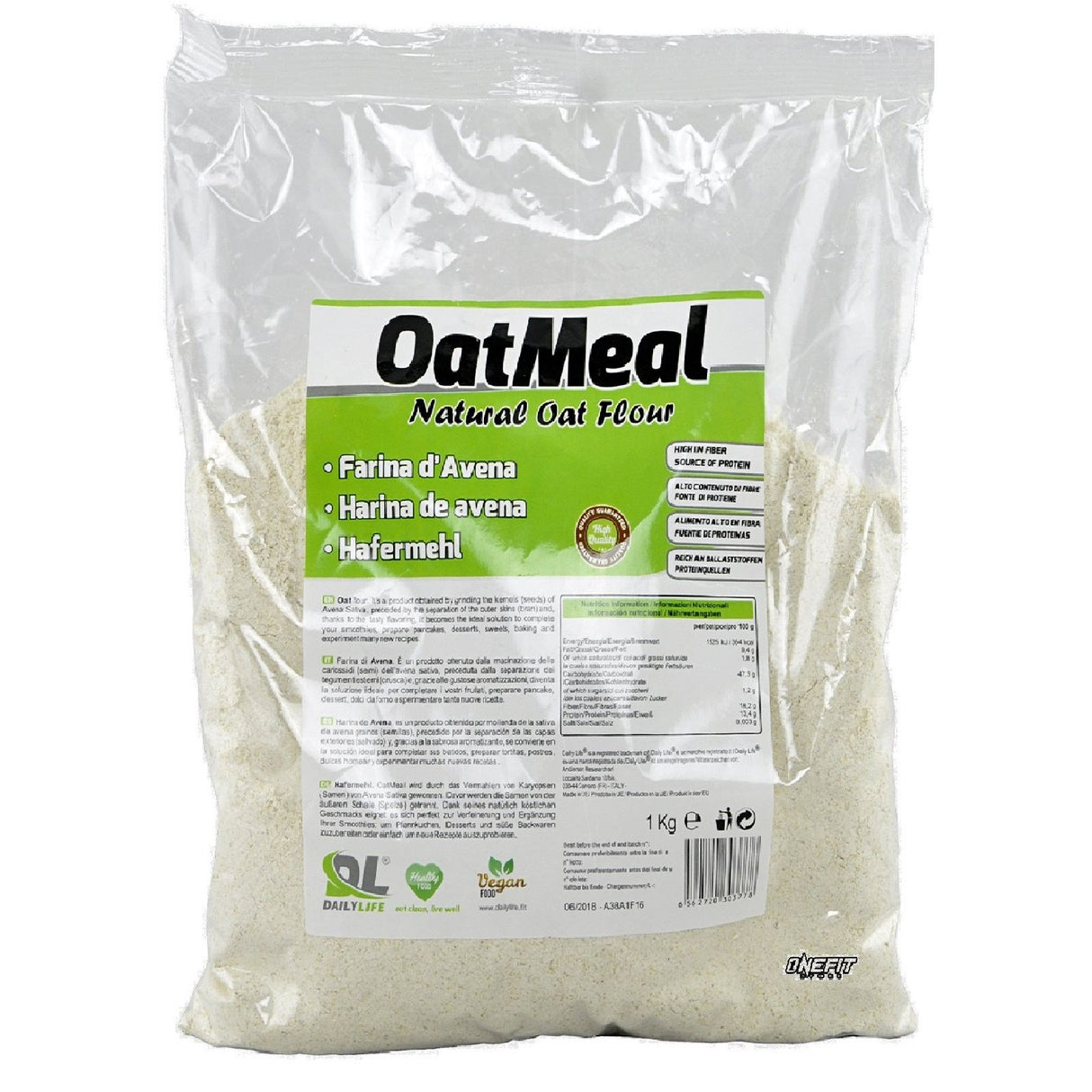 DAILY LIFE OATMEAL NATURAL FLOUR 1 KG