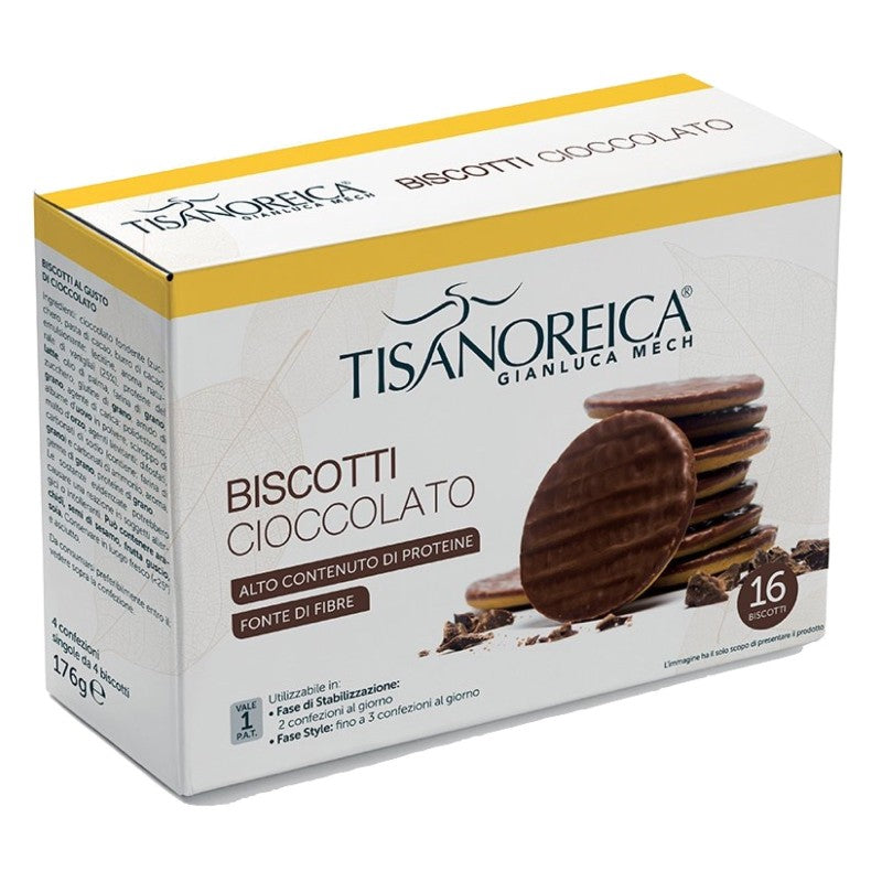 Tisanoreica biscotti al gusto di cioccolato 4 confezioni da 4 biscotti