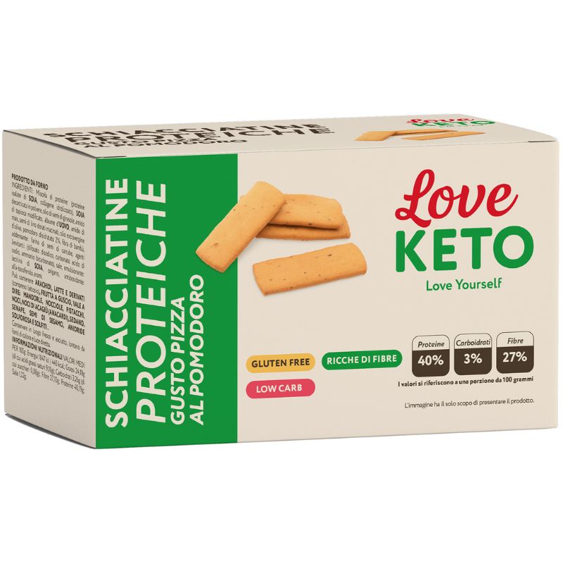 Love Keto Schiacciatine Proteiche Alla Pizza Al Pomodoro 4 Confezioni Da 30 Grammi