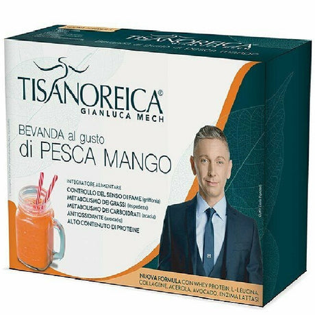 TISANOREICA BEVANDA AL GUSTO DI PESCA E MANGO 4 BUSTE DA 29 GRAMMI