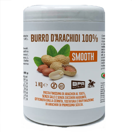 BPR NUTRITION BURRO D'ARACHIDI 100% SMOOTH 1 KG