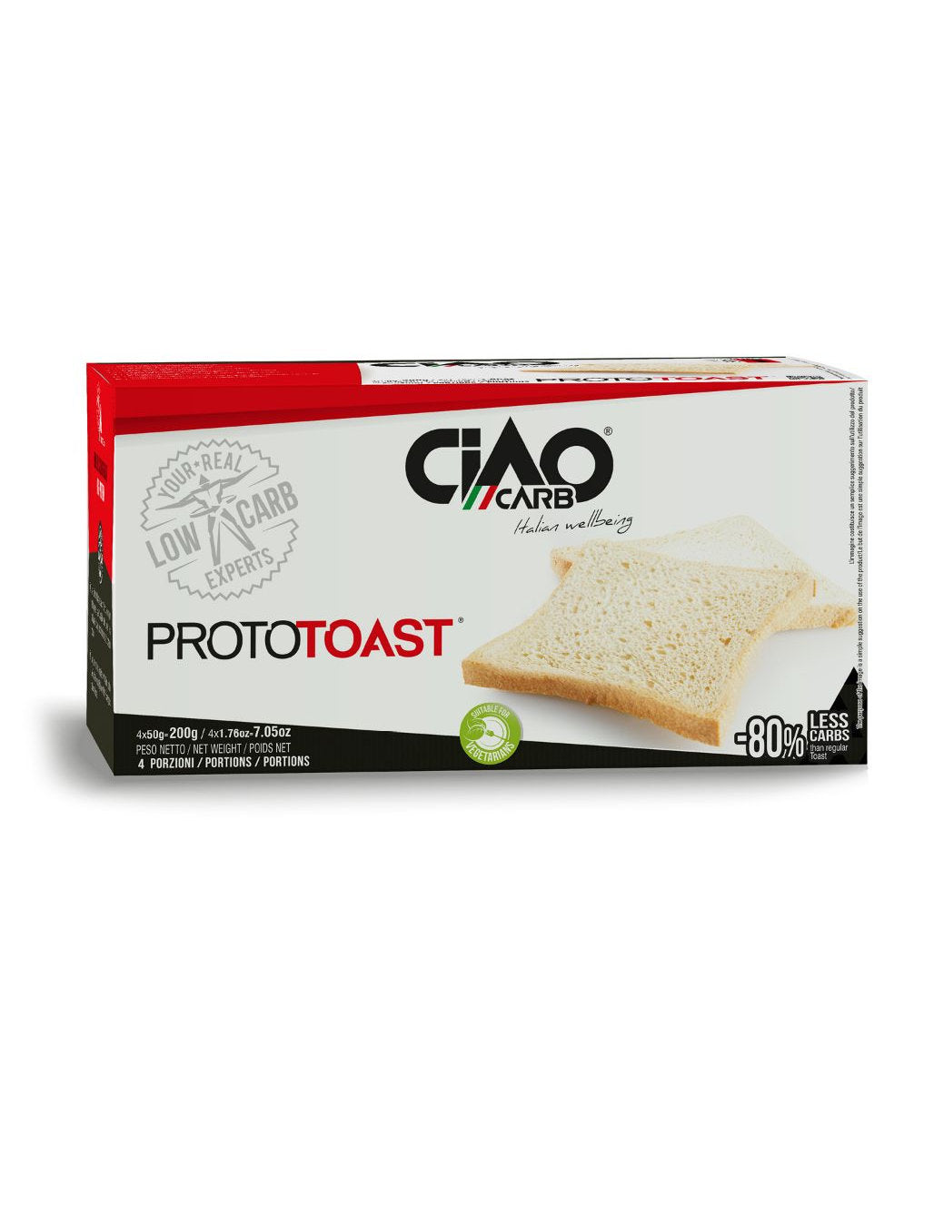 Ciaocarb Stage 1 Prototoast Naturale 4 Confezioni Da 50 Grammi