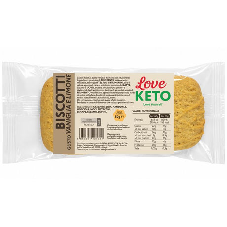 Love Keto Biscotti Proteici Vaniglia e Limone 50 Grammi