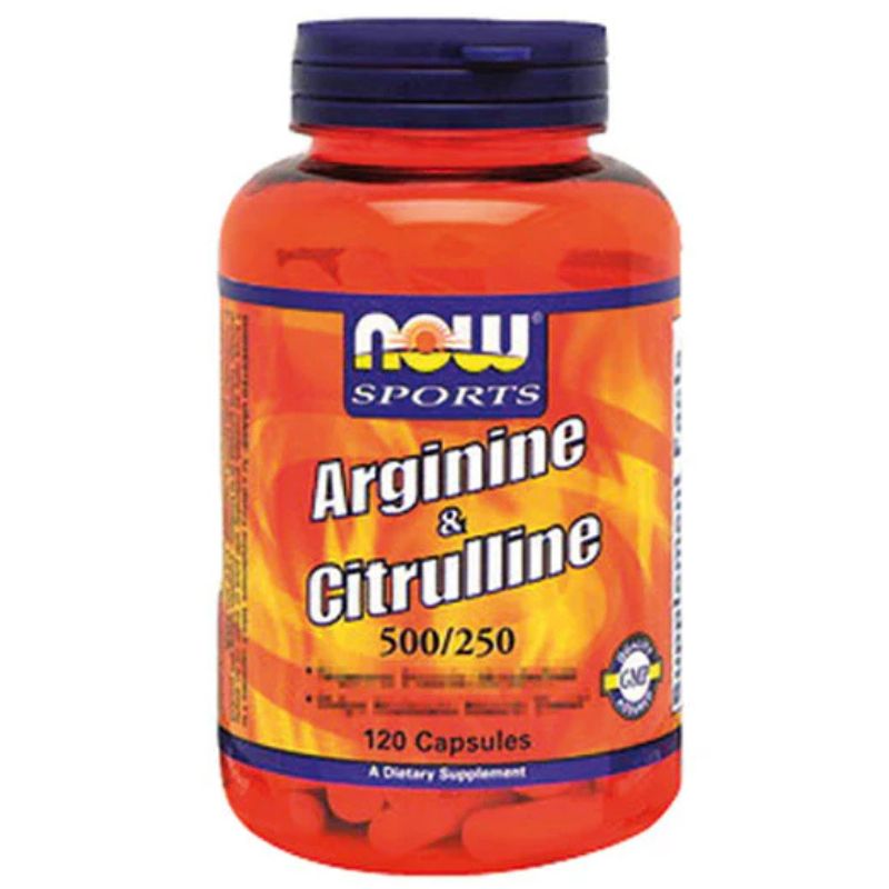 Now Foods Arginine 500 mg & Citrulline 250 mg 120 Capsule