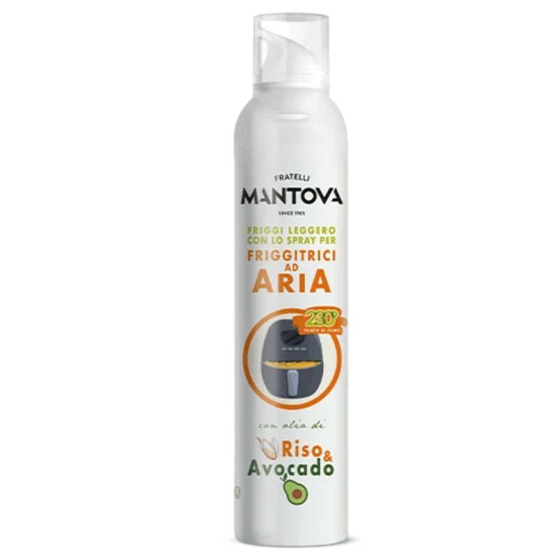 Fratelli Mantova Olio Di Riso E Avocado Spray Per Friggitrice Ad Aria 200 Ml