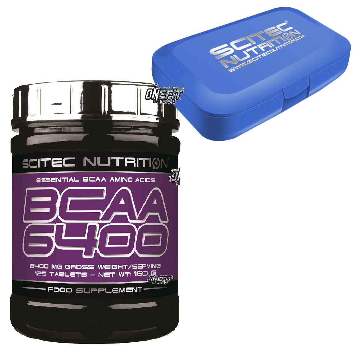 SCITEC NUTRITION BCAA 6400 Aminoacidi Ramificati 125 Cpr + PORTAPILLOLE