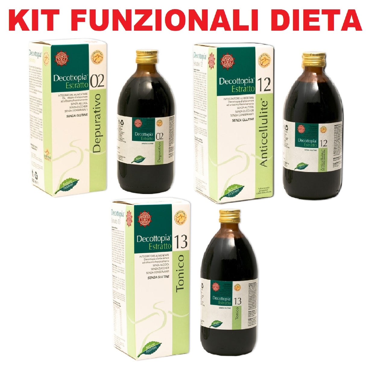 TISANOREICA KIT FUNZIONALI DIETA COMPOSTO DA 3 DECOTTOPIRICI: 02 - 12 - 13