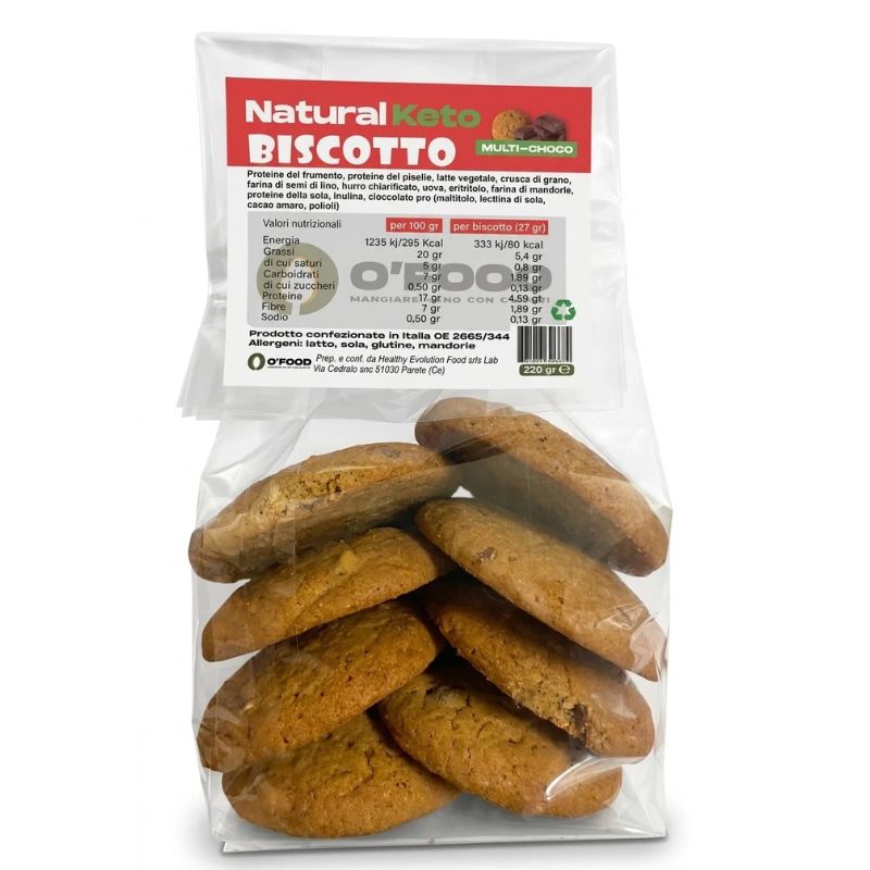 O'Food Biscotto Multi Choco Keto 8x25 Grammi